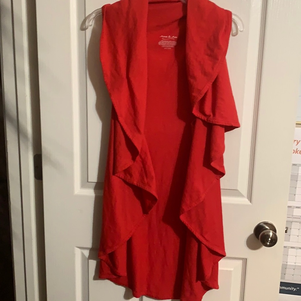 Anna & Ava Long Red Vest